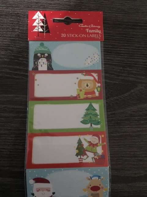 Family 20 Christmas Stick on Labels