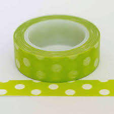 Green and White Washi Tape