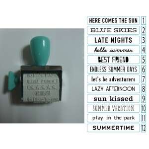 Roller Stamp with 12 Phrases - Here comes the sun