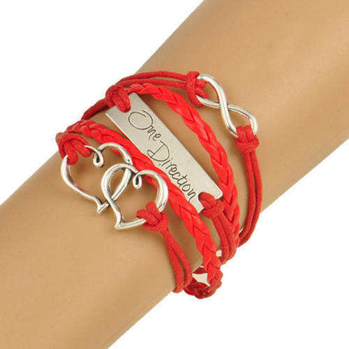 One Direction Infinity Bracelet - Red