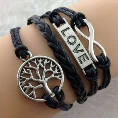 Infinity Bracelet - Black - Love