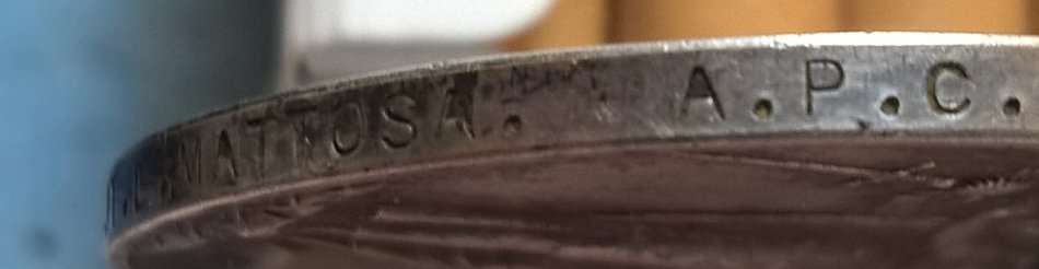 ARMY GENERAL SERVICE MEDAL PALESTINE AS. 30332 SJT L. MATTOSA  A.P.C