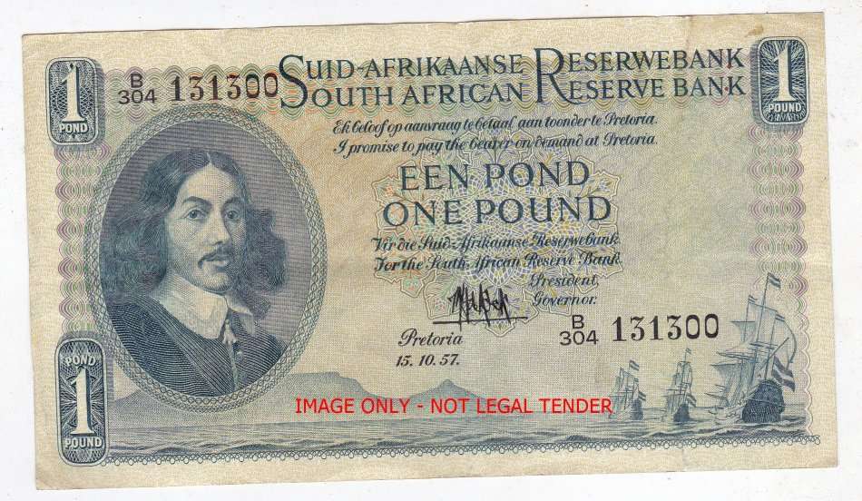 SOUTH AFRICA POUND DE KOCK B304 131300 15 OCTOBER 1957