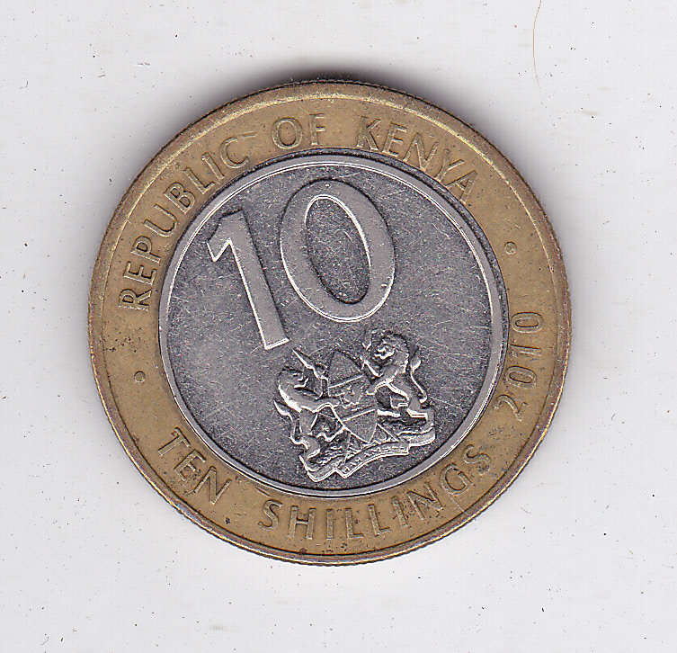 KENYA 10 SILLINGS 2010 BI METAL