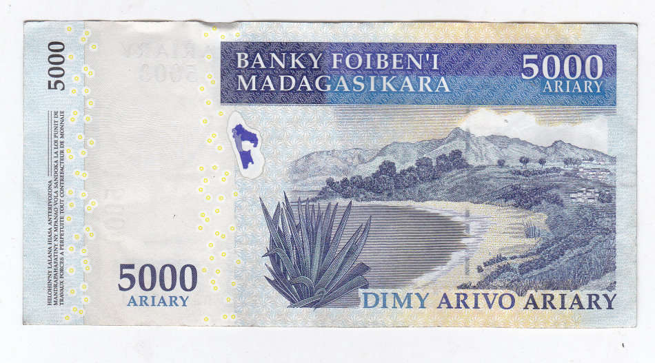 MADAGASCAR 5000 ARIARY FV=R20
