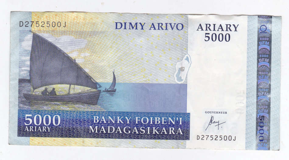 MADAGASCAR 5000 ARIARY FV=R20