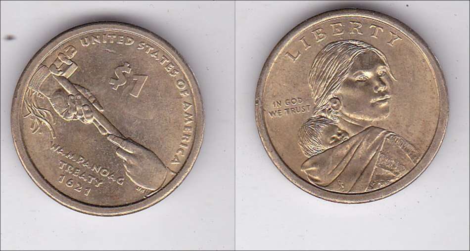 USA DOLLAR 2011 -  WAMPANOAG TRATY 1621 - HIGH GRADE