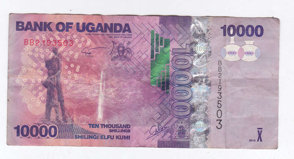 UGANDA 10000 SHILLINGS 2015 FACE VALUE R36.99