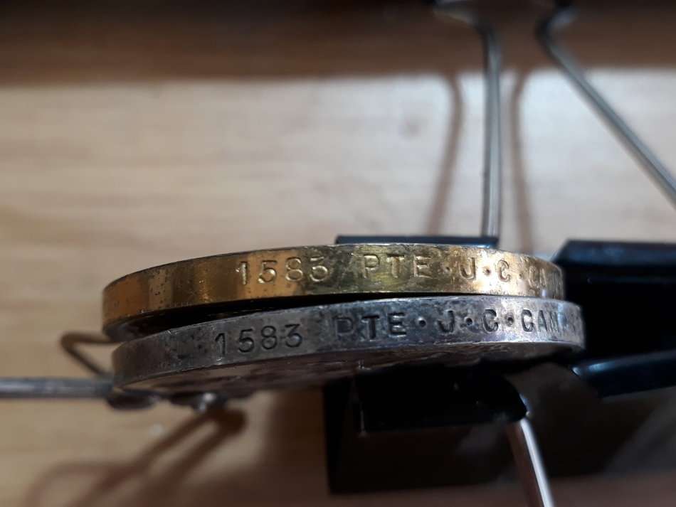 WWI TRIO 1583 PTE. J.C.CAMPBELL K.EDW.H.