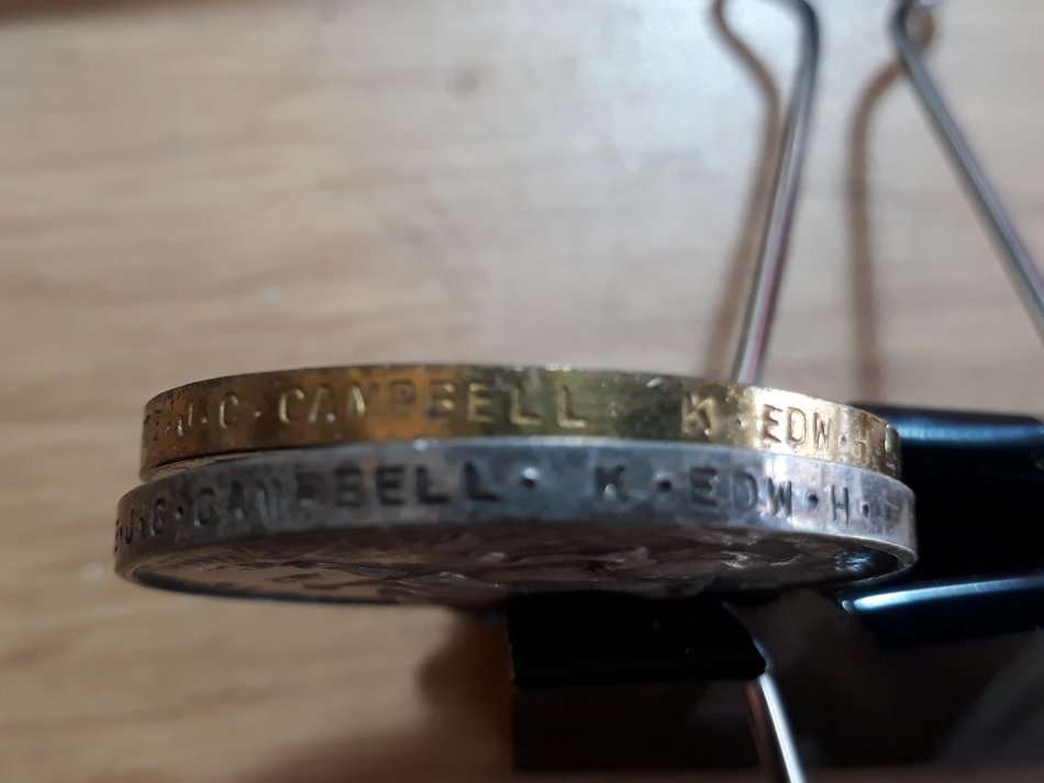 WWI TRIO 1583 PTE. J.C.CAMPBELL K.EDW.H.