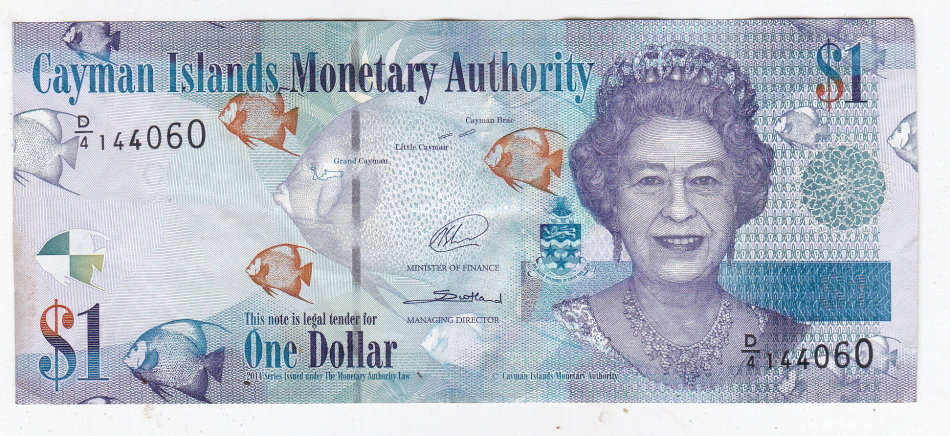CAYMAN ISLANDS $1 2014 FV=R14.45