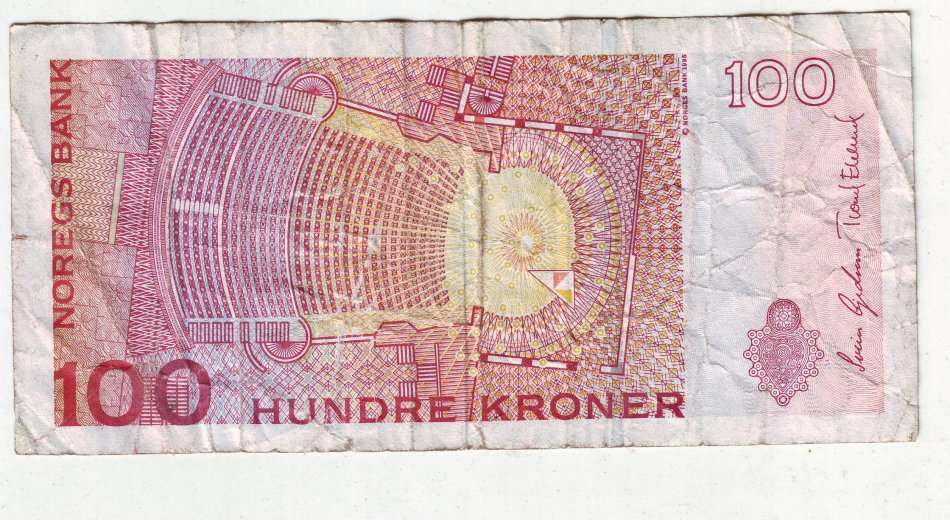 NORWAY 100 KRONER 1995 FACE VALUE =R 152
