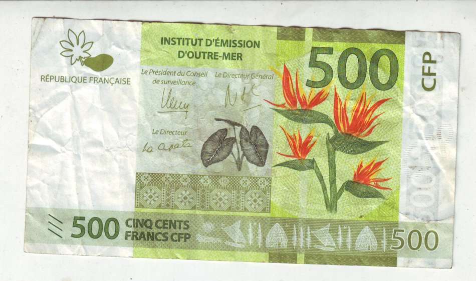 FRENCH PACIFIC STATES 500 FRANCS NEW SERIES FV= R61.51