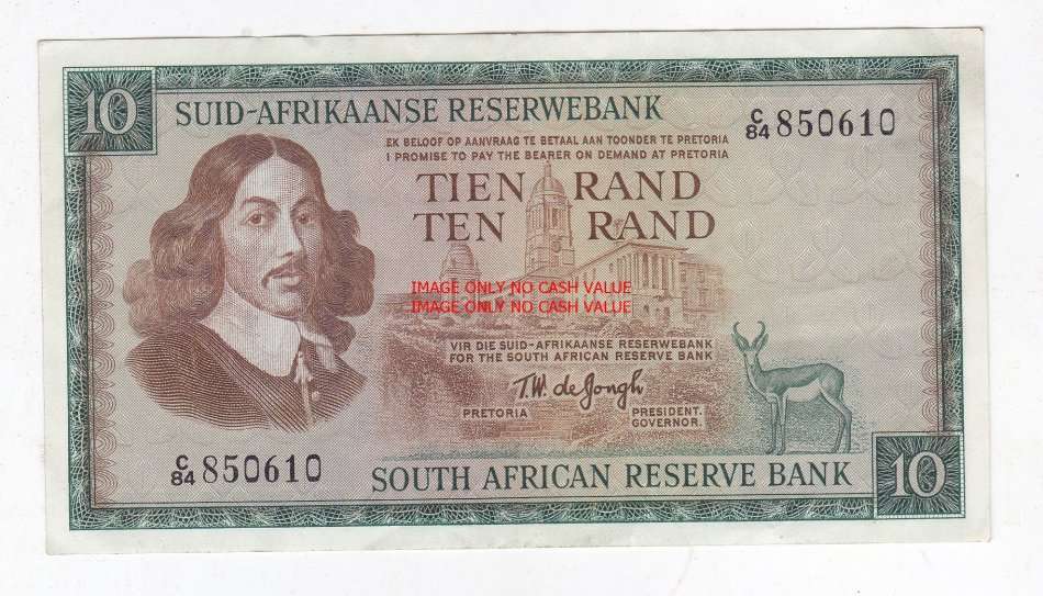 SOUTH AFRICA R10 TW DE JONGH C84 850610