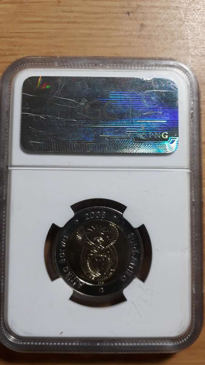 MANDELA R5 2008 90 th   BIRTHDAY NGC MS65