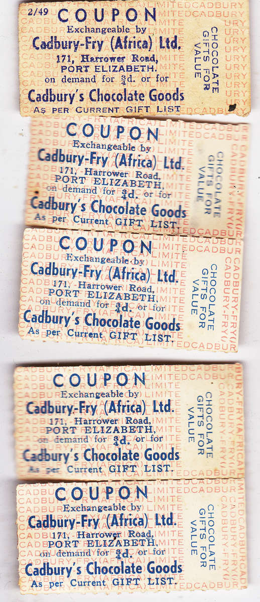 CADBURY-FRY (AFRICA) HD 3/4 D TOKEN FOR CHOCOLATE x12