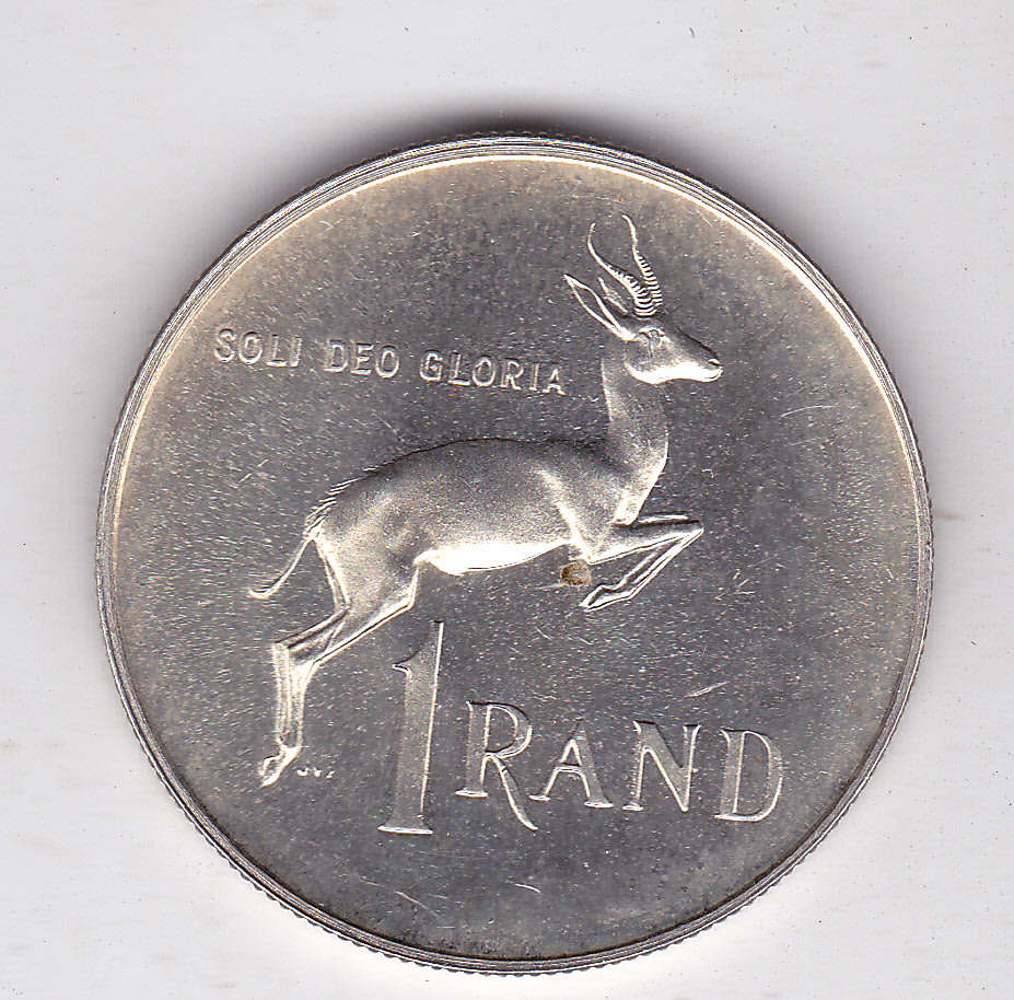 SOUTH AFRICA  PROOF R1 1965 ENGLISH LEGEND