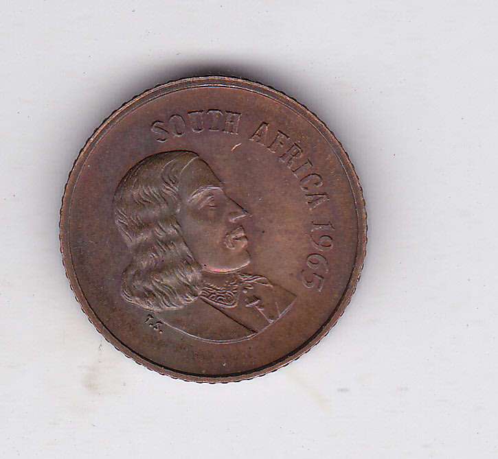SOUTH AFRICA 1 CENT 1965 UNC