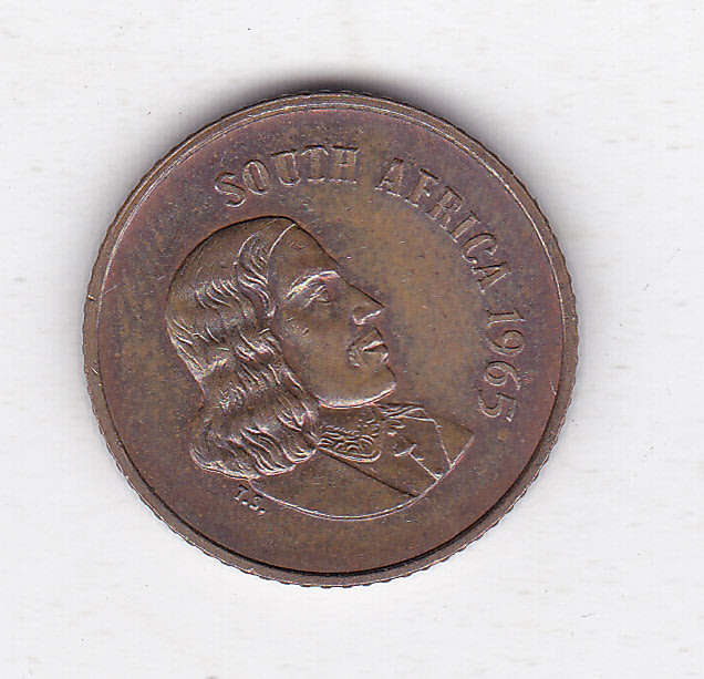 SOUTH AFRICA 1 CENT 1965 UNC