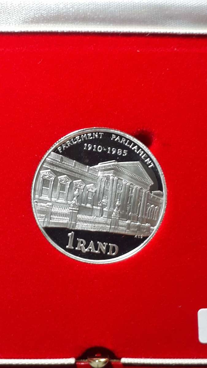 SOUTH AFRICA PROOF R1 PARLIAMENT 1985 IN BOX
