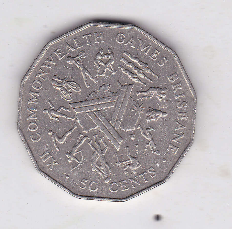 AUSTRALIA 50  CENTS COMMONWEALTH GAMES BRISBANE 1982