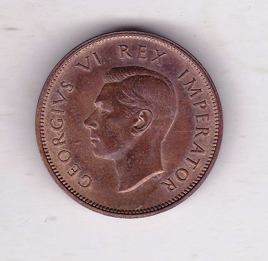 SOUTH AFRICA 1938 HALF PENNY HIGH GRADE (RED LUSTER)