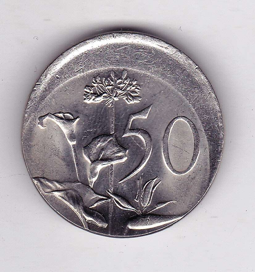 SOUTH AFRICA ERROR 50 CENTS OFF CENTER STRIKE- MISTRUCK