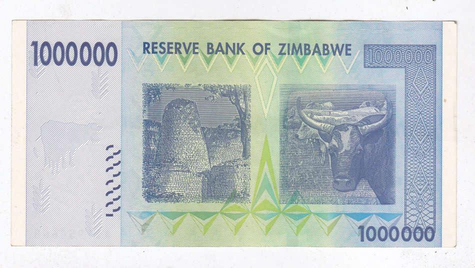 ZIMBABWE MILLION DOLLARS 2008 AA1954668 HIGH GRADE