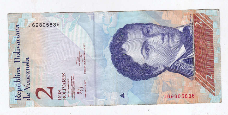 VENEZUELA 2 BOLIVIARES 2012 DOLPHINS