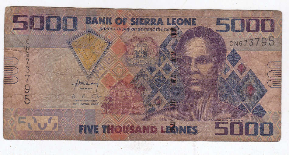 SIERRA LEONE 5000 LEONES 2010