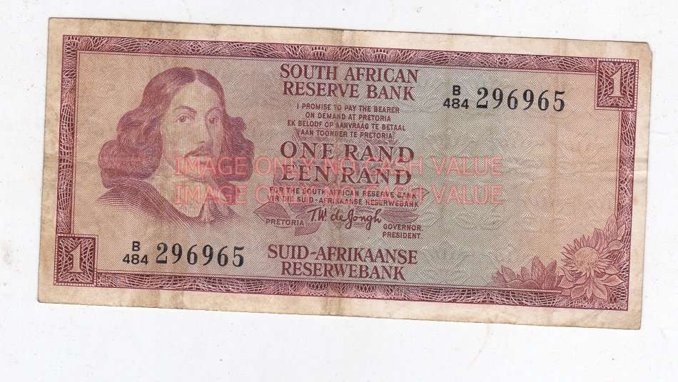 SOUTH AFRICA R1 DE JONGH B484 296965