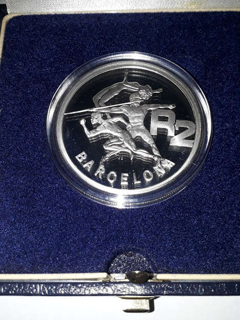 SOUTH AFRICA R2 PROOF BARCELONA 1992 IN BOX