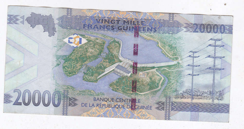 GUINEA 20 000 FRANCS 2015 HIGH GRADE FV=R31