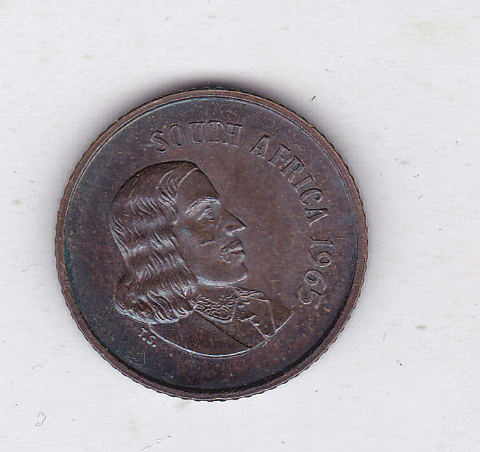 SOUTH AFRICA 1 CENT 1965 PROOF (ENGLISH)