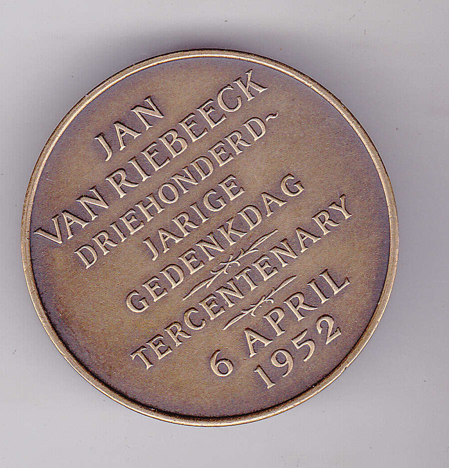 JAN VAN RIEBEECK TERCENTARY 6 APRIL 1952 HIGH GRADE