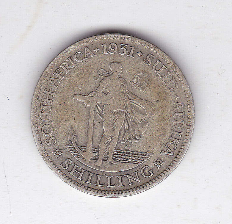 RARE 1931 SOUTH AFRICA 1 SHILLING 1931- 6603 MINTAGE RARE - COMPLETE YOUR COLLECTION