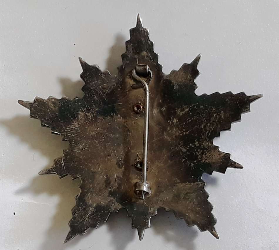 SWAZILAND KING SOBHUZA II SILVER GILDED BREAST STAR - NOT OFTEN SEEN