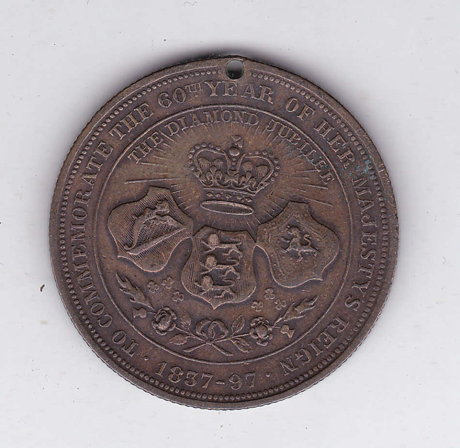 QUEEN VICTORIA 60th YEAR OF REIGN MEDALLION -1837-1897
