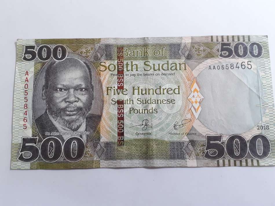 SOUTH SUDAN 500 POUNDS HIGH GRADE NEW SERIES FV=54 ZAR