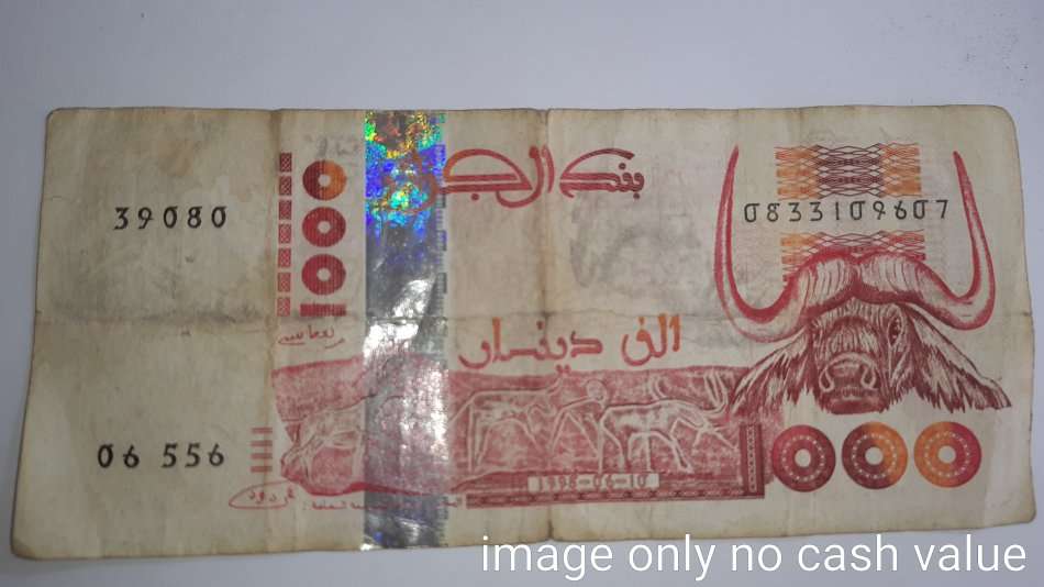 ALGERIA 1000 DINAR FV=R117