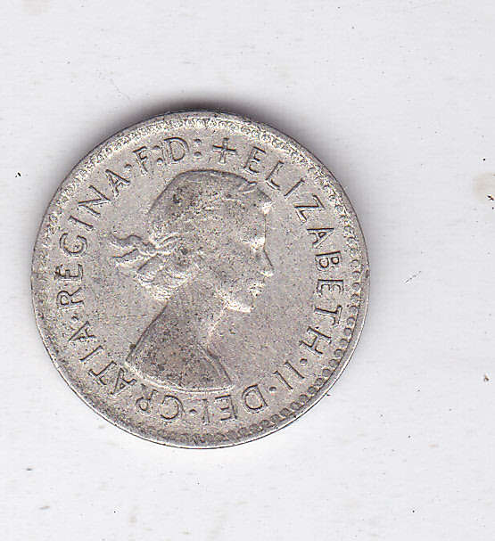 AUSTRALIA THREE PENCE 1955 SILVER