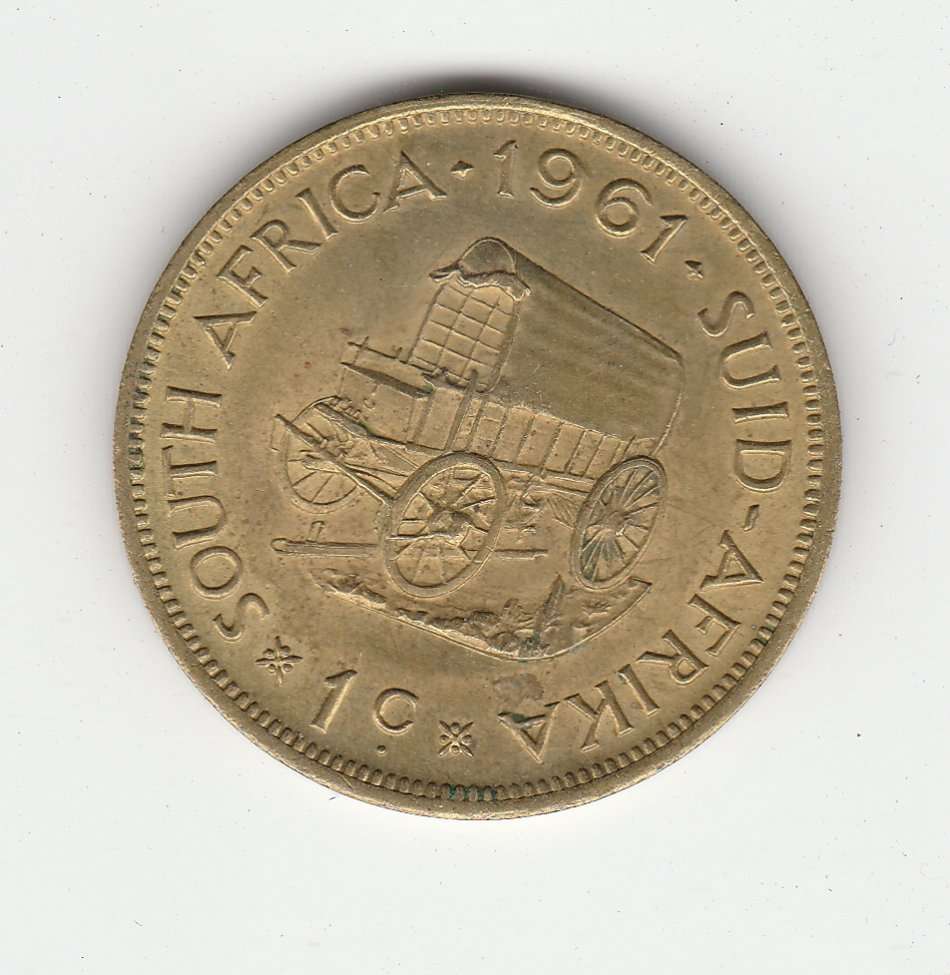 SOUTH AFRICA 1 CENT 1961 HIGH-GRADE