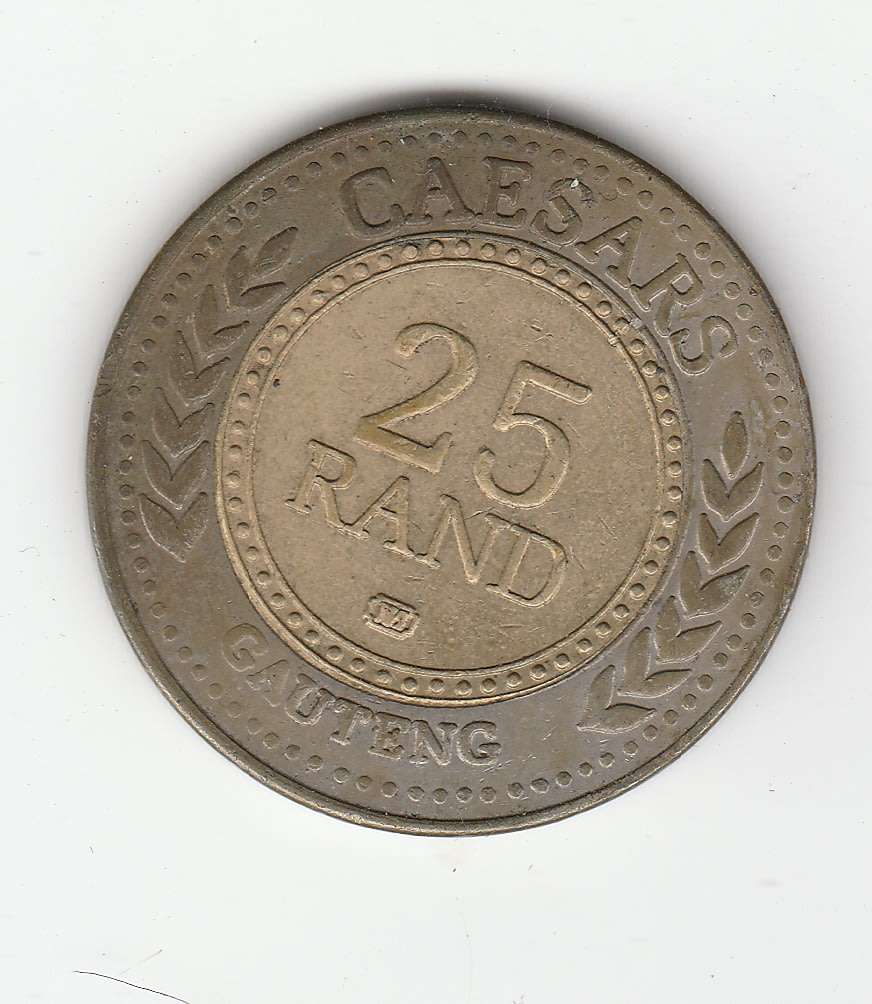 CAESARS CASINO R25 GAMBLING TOKEN BIMETAL