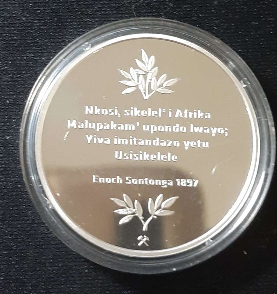 MANDELA SILVER NKOSI SIKELE AFRIKA .925 SILVER ENCAPSULATED COIN