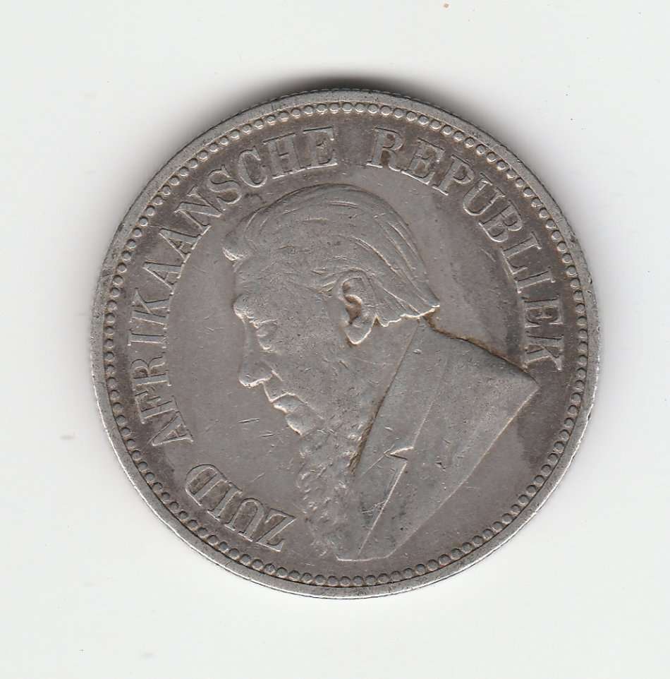 ZAR KRUGER HALF CROWN - TWO AND A HALF SHILLINGS 1892