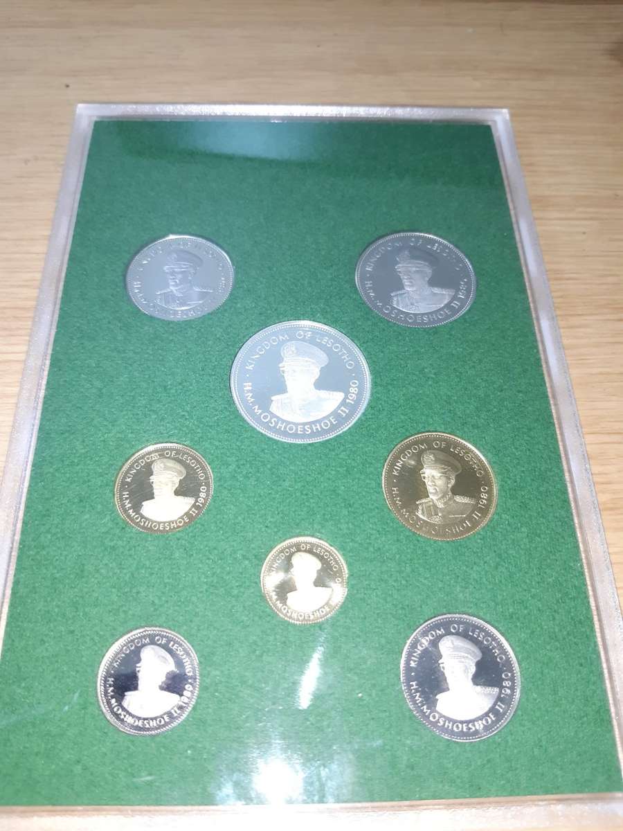 LESOTHO PROOF SET 1980 WITH C.O.A INC SILVER 10 MALOTI