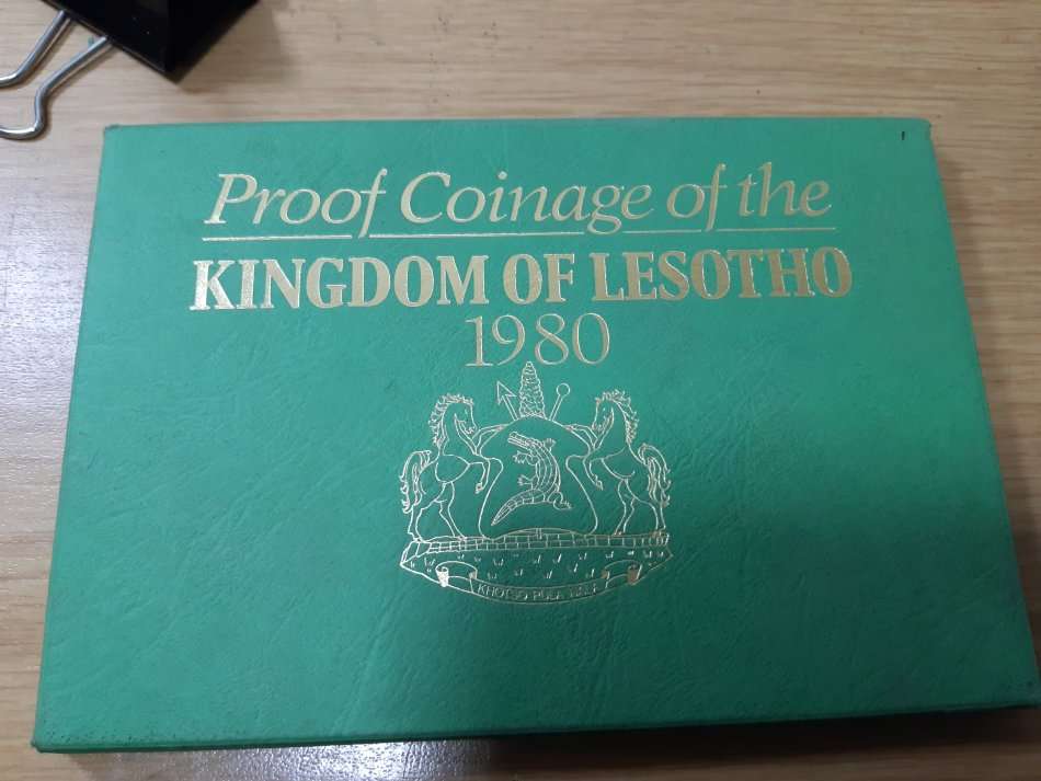 LESOTHO PROOF SET 1980 WITH C.O.A INC SILVER 10 MALOTI