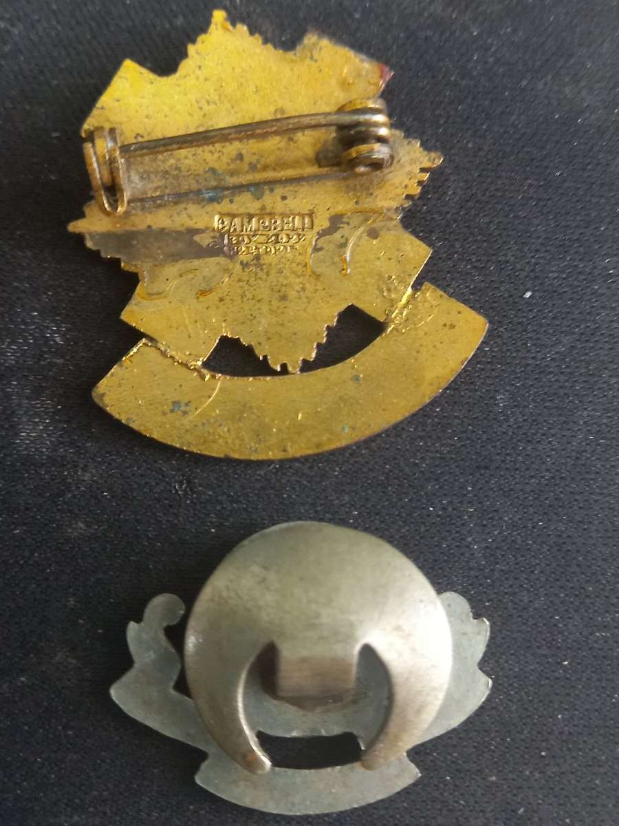 VERY RARE TRANSVAAL SCOTTISH LADIES CLUB BADGE & ST JOHS AMBULANCE ASS. BADGE