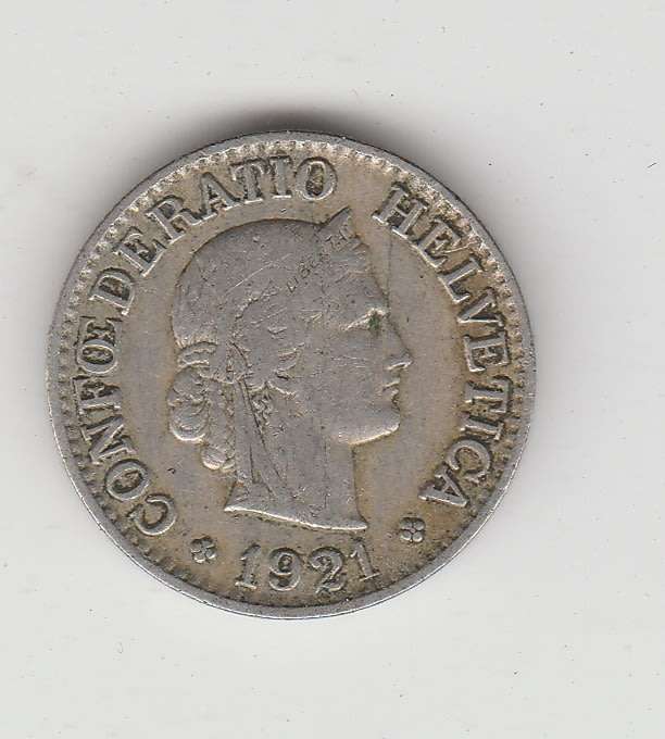 SWITZERLAND 10 RAPPEN 1921