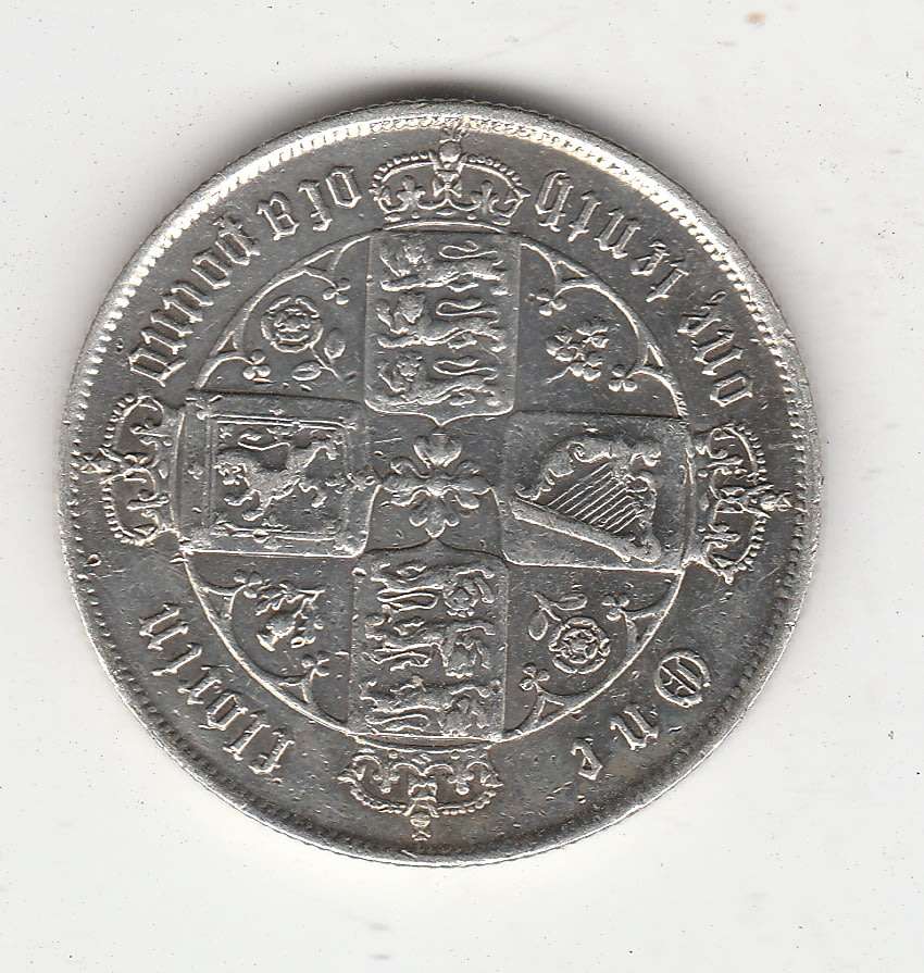 GREAT BRITAIN FLORIN 1872 .925 SILVER ONE TENTH OF A POUND